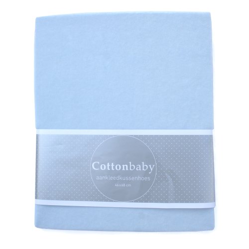 Housse de matelas à langer en velours, bleu ciel